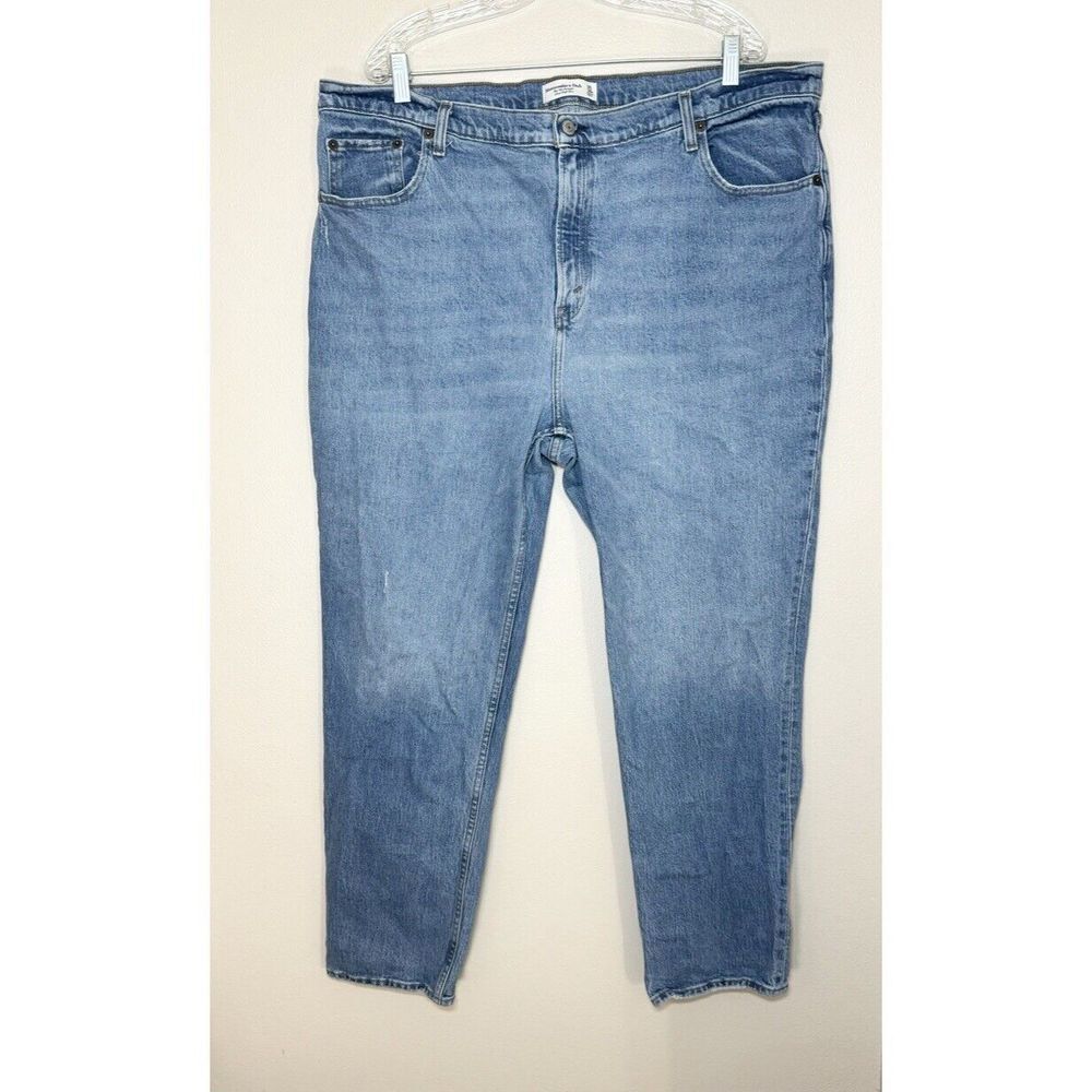 Abercrombie & Fitch Ultra High Rise 90s Straight Jeans Light Wash Sz 20 / 35R